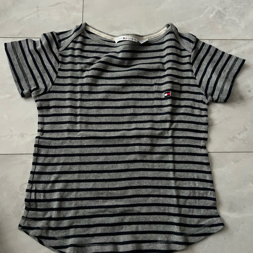 Tommy Hilfiger Striped Gray T-Shirt